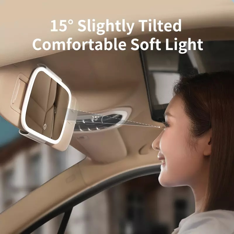 Gương trang điểm thông minh viền tích hợp đèn LED cảm ứng Baseus Delicate Queen Car Touch-up Mirror (Pin sạc 500mAh , Dùng ở nhà hoặc trên xe hơi)