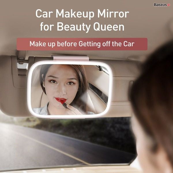 Gương trang điểm thông minh viền tích hợp đèn LED cảm ứng Baseus Delicate Queen Car Touch-up Mirror (Pin sạc 500mAh , Dùng ở nhà hoặc trên xe hơi)