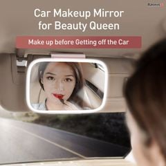 Gương trang điểm thông minh viền tích hợp đèn LED cảm ứng Baseus Delicate Queen Car Touch-up Mirror (Pin sạc 500mAh , Dùng ở nhà hoặc trên xe hơi)