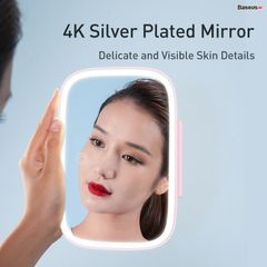 Gương trang điểm thông minh viền tích hợp đèn LED cảm ứng Baseus Delicate Queen Car Touch-up Mirror (Pin sạc 500mAh , Dùng ở nhà hoặc trên xe hơi)