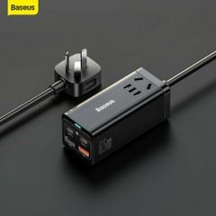 Bộ sạc nhanh tích hợp dây nguồn nối dài Baseus GaN3 Pro Desktop Powerstrip 5 in 1 65W/100W (USB*2, Type C*2, AC 100V-240V, Quick Charger)