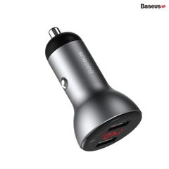Tẩu sạc nhanh Baseus Digital Display – 45W, 2 cổng USB, LED hiển thị, hỗ trợ SCP/QC4.0, sạc nhanh cho xe hơi tiện dụng