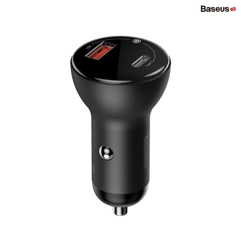 Tẩu sạc nhanh Baseus Digital Display – 45W, 2 cổng USB, LED hiển thị, hỗ trợ SCP/QC4.0, sạc nhanh cho xe hơi tiện dụng