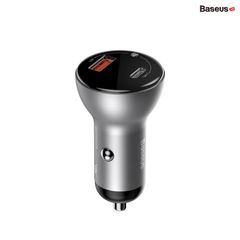 Tẩu sạc nhanh Baseus Digital Display – 45W, 2 cổng USB, LED hiển thị, hỗ trợ SCP/QC4.0, sạc nhanh cho xe hơi tiện dụng