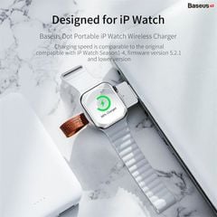 Bộ sạc không dây di động Baseus Dotter Wireless Charger for cho Apple Watch ( nhỏ gọn , dùng gắn với pin sạc dự phòng và Laptop)