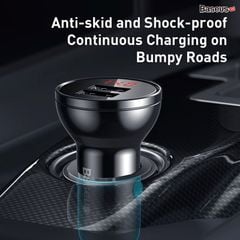 Tẩu sạc đa năng dùng cho xe ô tô Baseus Digital Display (24W, Dual USB 4.8A, Car Fast Charger)
