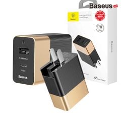 Bộ sạc nhanh đa năng Baseus Duke Universal Type C PD cho Smartphone/ Tablet/ Macbook (3.4A, 17W, 2 Ports , USB + Type C PD Travel Charger)