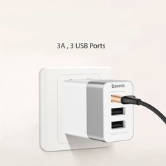 Bộ sạc đa năng Baseus Duke 3USB Smart Fast Charger ( 3.4A, 3 in 1 , Aluminum alloy + PC )