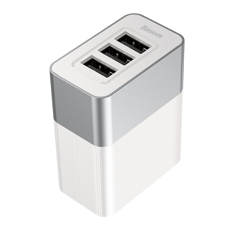 Bộ sạc đa năng Baseus Duke 3USB Smart Fast Charger ( 3.4A, 3 in 1 , Aluminum alloy + PC )