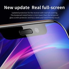 Kính cường 3D chống bụi, chống trầy, siêu bền Baseus Cellular Dust Prevention LV470 cho iPhone X/ XS/ XR/ XS Max (0,3mm, Curved-screen Full Coverage tempered glass )