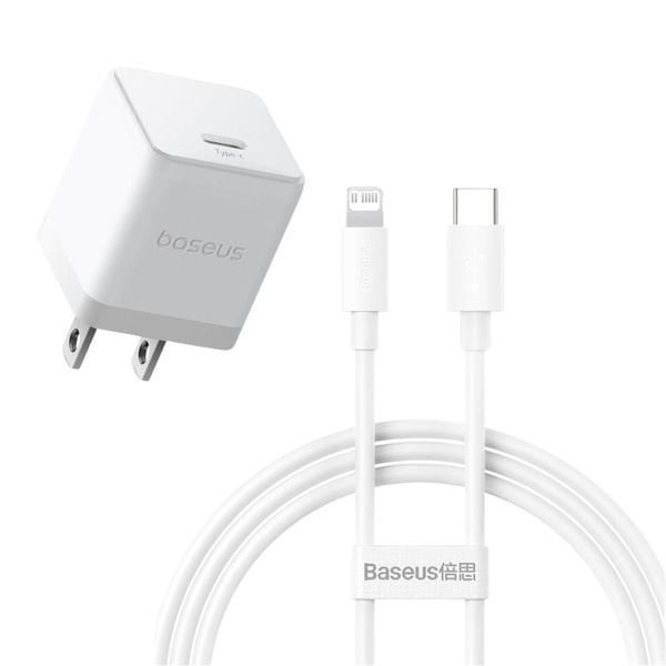 Bộ Sạc Nhanh Kèm Cáp Baseus Palm 1C 20W (For iPhone/iPad/Samsung/Google Pixel)