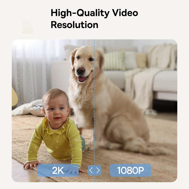 Camera Quan Sát Baseus Security P1 Lite Indoor Camera 2K (Zoom 8X, 2.4G/5G Wifi, Xoay Ngang 360°, Dọc 90°)