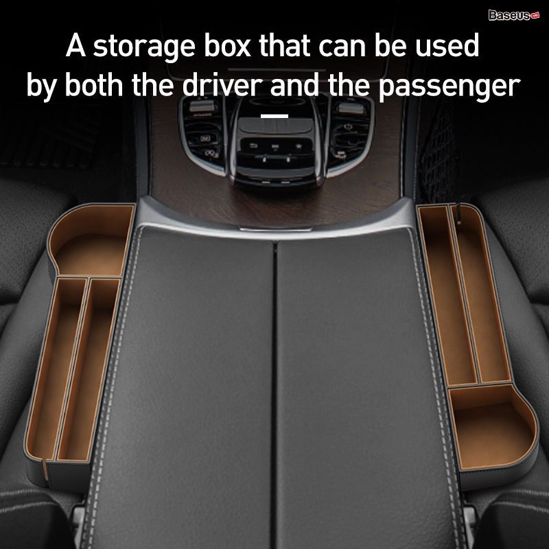 Ngăn chứa đồ tiện dụng dùng trên xe hơi Baseus Elegant Car Storage Box (Leather + Flannelette, Storage Organizer)