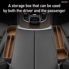 Ngăn chứa đồ tiện dụng dùng trên xe hơi Baseus Elegant Car Storage Box (Leather + Flannelette, Storage Organizer)