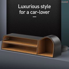 Ngăn chứa đồ tiện dụng dùng trên xe hơi Baseus Elegant Car Storage Box (Leather + Flannelette, Storage Organizer)