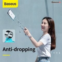 Ốp lưng Baseus Element Crossbody – Trong suốt, viền silicone chống sốc, dây đeo chống rơi, cho iPhone 11 Series