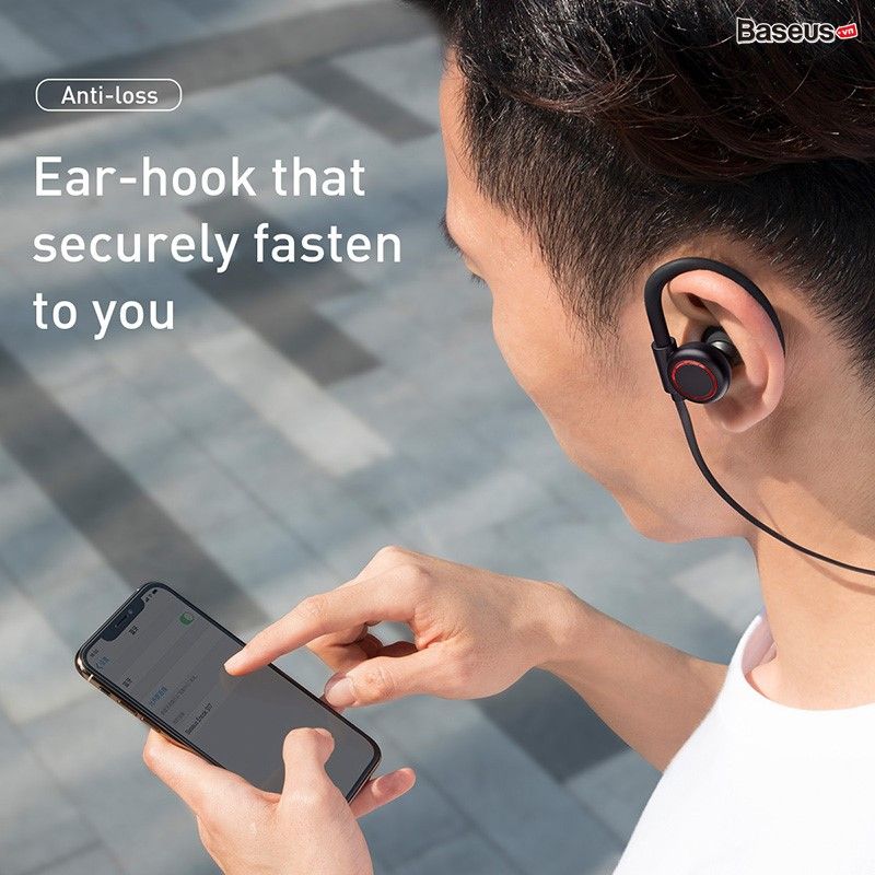 Tai nghe Bluetooth thể thao, chống ồn Baseus Encok S17 Sport Earphone (Bluetooth 5.0, Ear-hook, Noise Isolation,IPX5 waterproof)