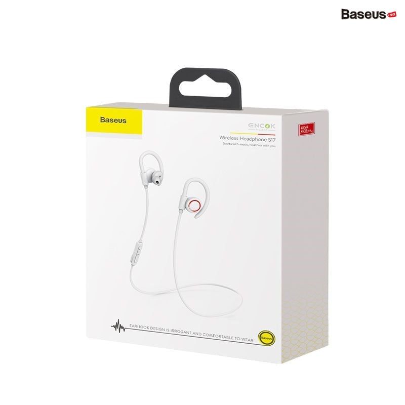 Tai nghe Bluetooth thể thao, chống ồn Baseus Encok S17 Sport Earphone (Bluetooth 5.0, Ear-hook, Noise Isolation,IPX5 waterproof)