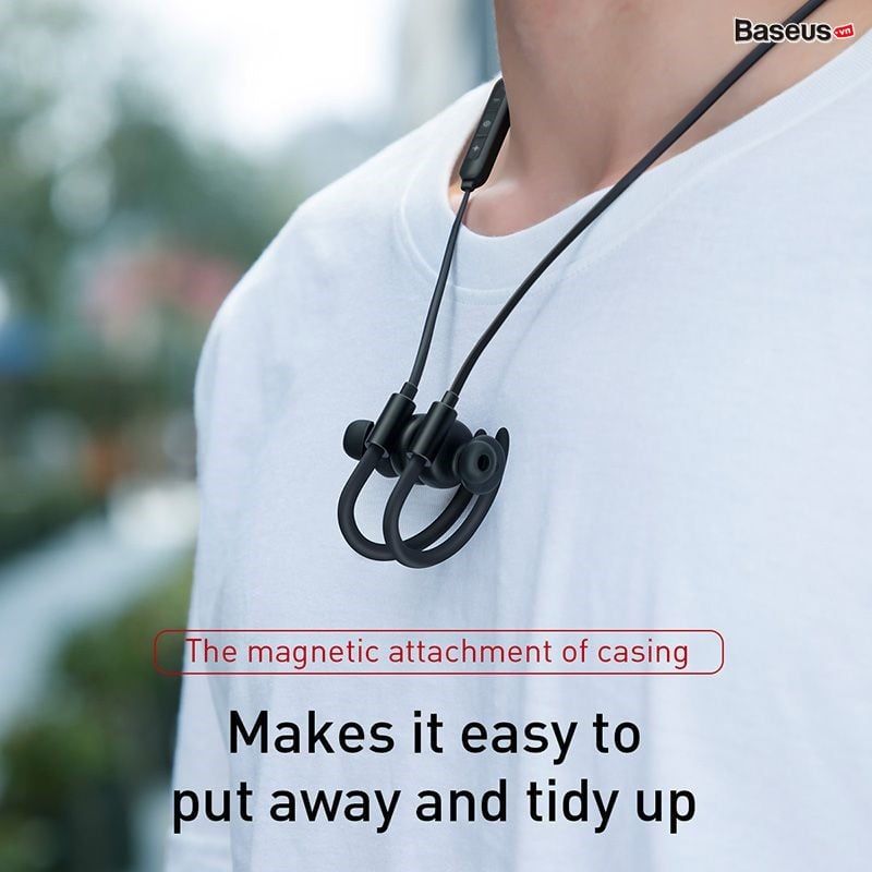 Tai nghe Bluetooth thể thao, chống ồn Baseus Encok S17 Sport Earphone (Bluetooth 5.0, Ear-hook, Noise Isolation,IPX5 waterproof)