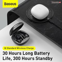 Tai nghe thể thao không dây Baseus Encok True Wireless Earphones W17 (Bluetooth 5.0, IP55 Waterproof, 5 - 30h sử dụng, Wireless Charging)