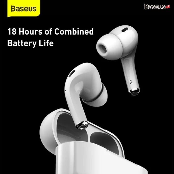 Tai nghe Bluetooth Baseus Encok W3 TWS (Bluetooth 5.0, 4h continuously listen, Noise reduction, IP55, True Wireless Earbuds)