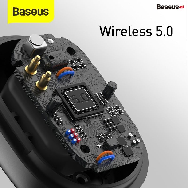 Tai nghe không dây TWS Baseus Encok True Wireless Earphones WM01 Plus (Bluetooth 5.0, Stereo Earbuds, Touch Control, Noise Cancelling)