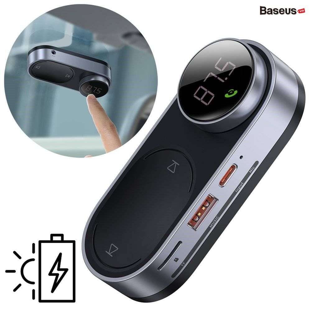 Bộ phát nhạc bluetooth Baseus Solar Car Wireless MP3 Player