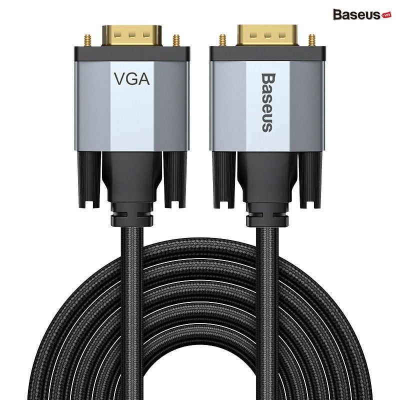 Cáp VGA 2 đầu đực độ nét cao Baseus Enjoyment Series (Full HD, VGA Male To VGA Male bidirectional Adapter Cable)