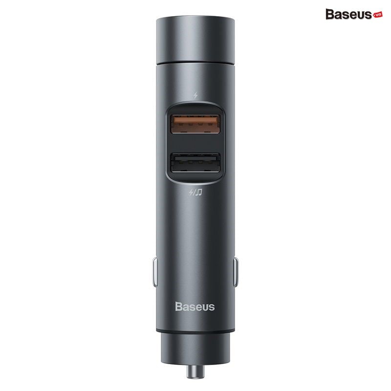 Tẩu sạc cho xe hơi Baseus Energy Column Car Wireless MP3 Charger (PPS Quick Charger-English) Dark grey