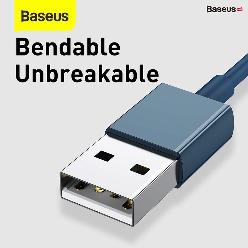 Cáp sạc 3 đầu Baseus Superior Series 3 in 1 (USB to Type C+ Lightning + Micro USB, 3.5A/1.5m, TPE Fast Charging Data Cable)