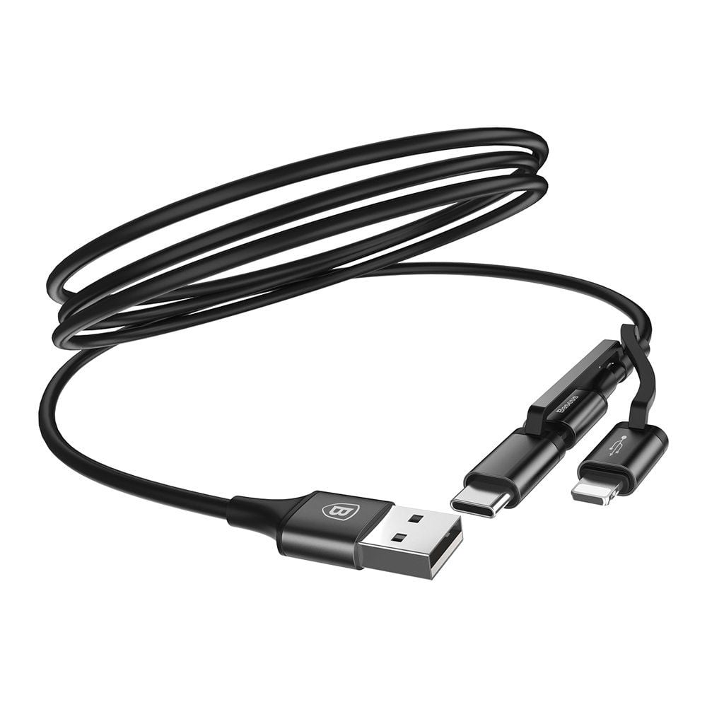 Cáp sạc và truyền dữ liệu tốc độ cao Baseus Excellent tích hợp 3 đầu ( USB Type A to USB Type C/ Micro USB/ Lightning Fast Charging Cable)