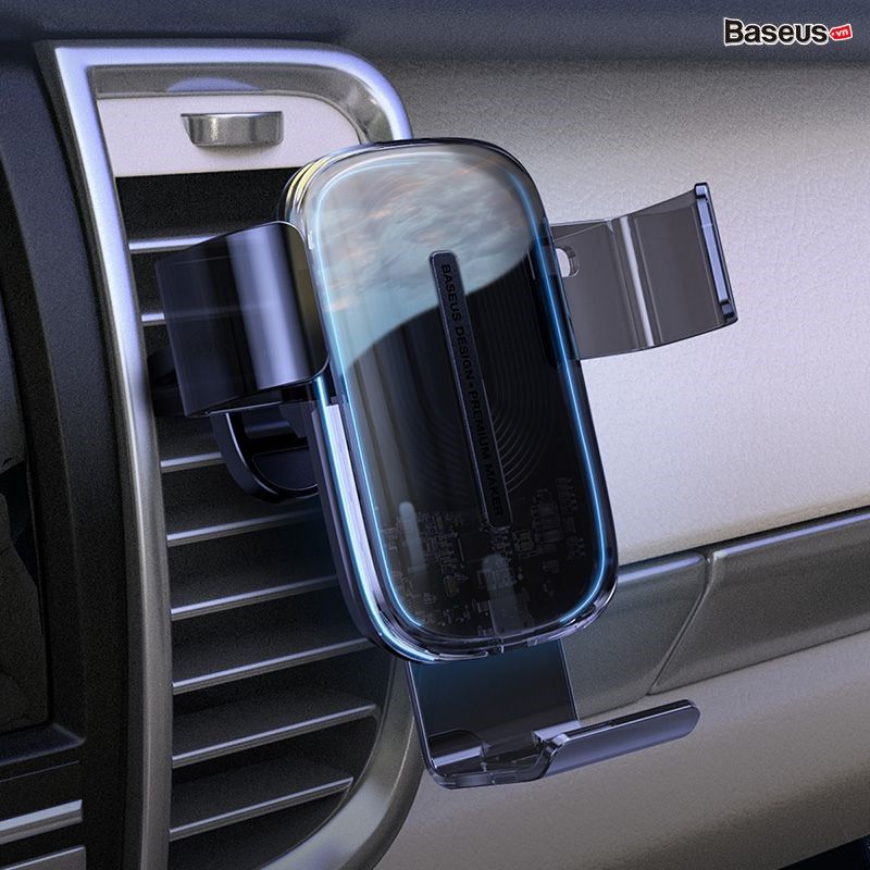 Bộ đế giữ điện thoại tích hợp sạc nhanh không dây dùng cho xe hơi Baseus Explore Wireless Charger Gravity Car Mount（15W, Wireless Quick Charger, Air Vent Car Mount)