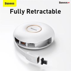 Baseus Zinc Magnetic One-for-three Safe Fast Charging Retractable Data Cable Type-C to M+L+C PD 20W