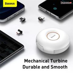 Baseus Zinc Magnetic One-for-three Safe Fast Charging Retractable Data Cable Type-C to M+L+C PD 20W