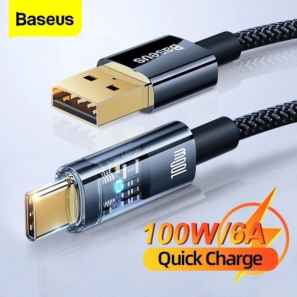 Cáp Sạc Tự Ngắt Siêu Nhanh Baseus Explorer Series Gen2 Auto Power-Off 100W (USB to Type-C, Fast Charging & Data Cable)