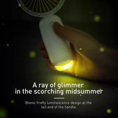 Quạt mini cầm tay pin sạc Baseus Bionic Firefly Mini Fan LV491 (Pin sạc, 3 mức tốc độ, đèn LED đom đóm - Portable Rechargeable Mini USB Hand Fan)