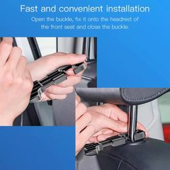 Quạt xếp đa năng gắn lưng ghế trên xe hơi Baseus Foldable Vehicle-mounted Backseat Fan LV507 (dùng trên bàn làm việc và trên ô tô)