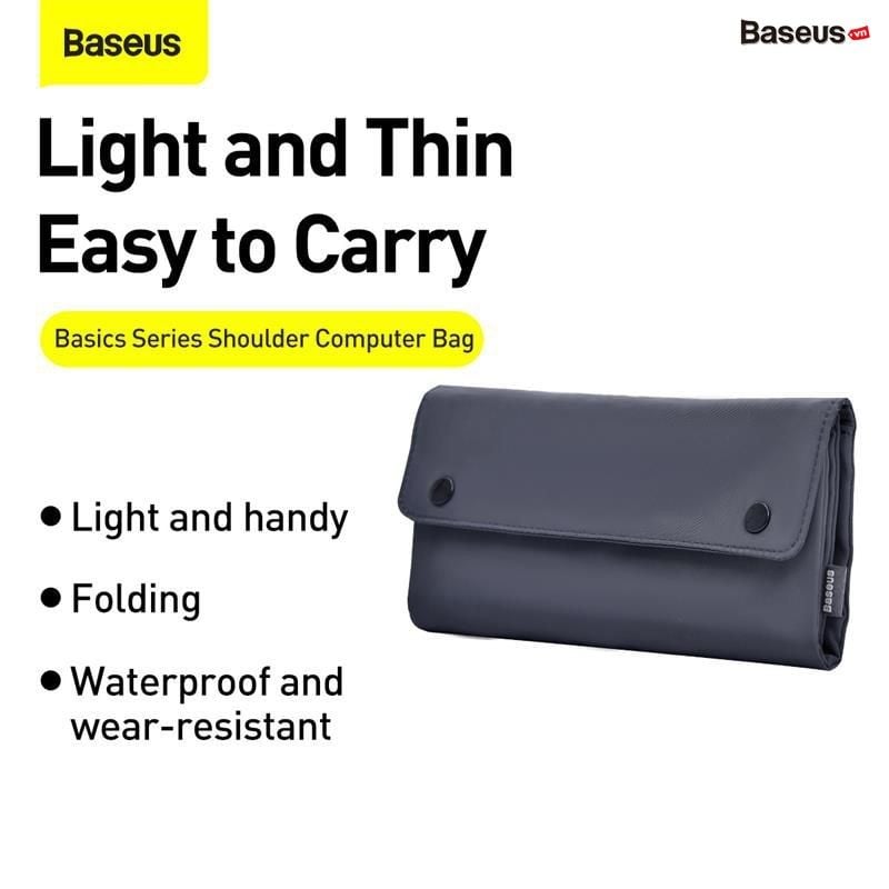 Túi xếp vải dù, chống thấm Baseus Folding Series Laptop Sleeve dùng đựng Macbook/Tablet/Samrtphone và Phụ kiện(Waterproof/Dirt-resistant, Foldable, Digital Device Storage Bag)