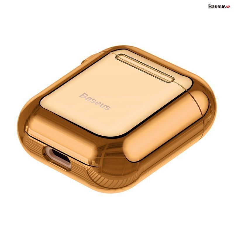 Bao Silicone chống trầy xước, có móc khoá dùng cho Airpods 1/2 Baseus Shining Hook Case (Soft TPU Case)