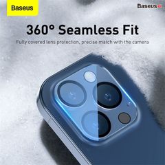 Cường lực chống trầy Camera cho iPhone 12 Series Baseus Full-Frame Lens Film (0.3mm, bộ 2 miếng/hộp)