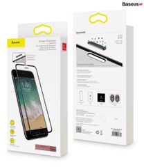 Kính cường lực chống bụi, chống trầy, siêu bền Baseus Cellular Dust Prevention cho iPhone 6/7/8/ Plus (0,3mm, 3D Curved-screen Full Coverage Tempered Glass )