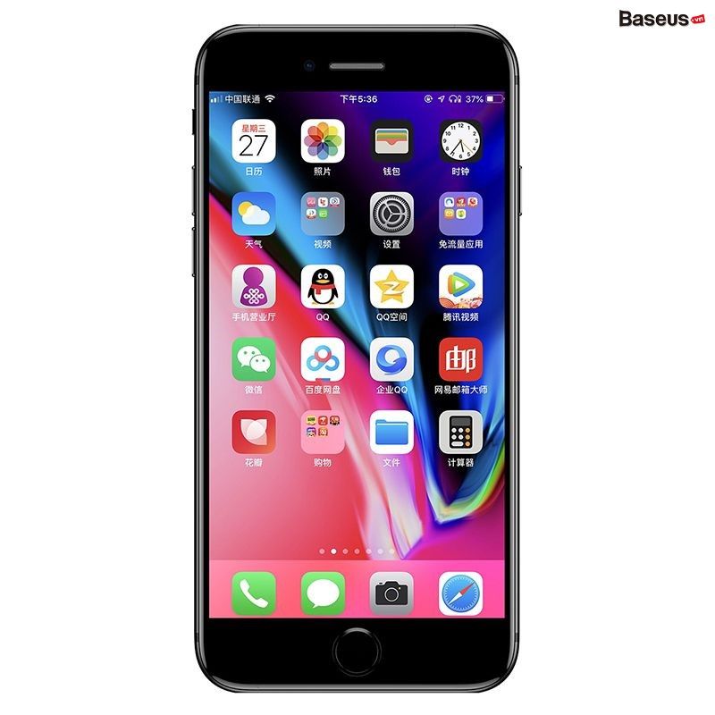 Kính cường lực chống bụi, chống trầy, siêu bền Baseus Cellular Dust Prevention cho iPhone 6/7/8/ Plus (0,3mm, 3D Curved-screen Full Coverage Tempered Glass )