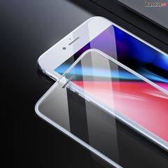 Kính cường lực chống bụi, chống trầy, siêu bền Baseus Cellular Dust Prevention cho iPhone 6/7/8/ Plus (0,3mm, 3D Curved-screen Full Coverage Tempered Glass )