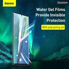 Bộ 2 miếng Film dán chống trầy Full màn hình cho Samsung Note 20 Series Baseus 0.15mm Full-screen Curved Surface Water Gel Protector (2pcs/pack+Pasting Artifactl)