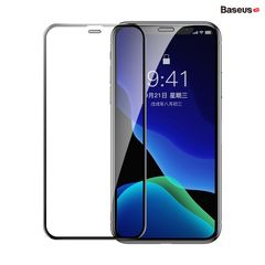 Kính cường lực chống trầy, chống bụi Baseus full-screen curved tempered glass screen protector For iP 11/11Promax/iPX (2 Pcs, Pasting Artifact, Che màng loa)