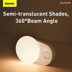 Đèn cảm ứng chuyển động thông minh Baseus Full Moon Human Body Induction Night Light (1200mAh, PIR Intelligent Motion Sensor LED Nightlight)