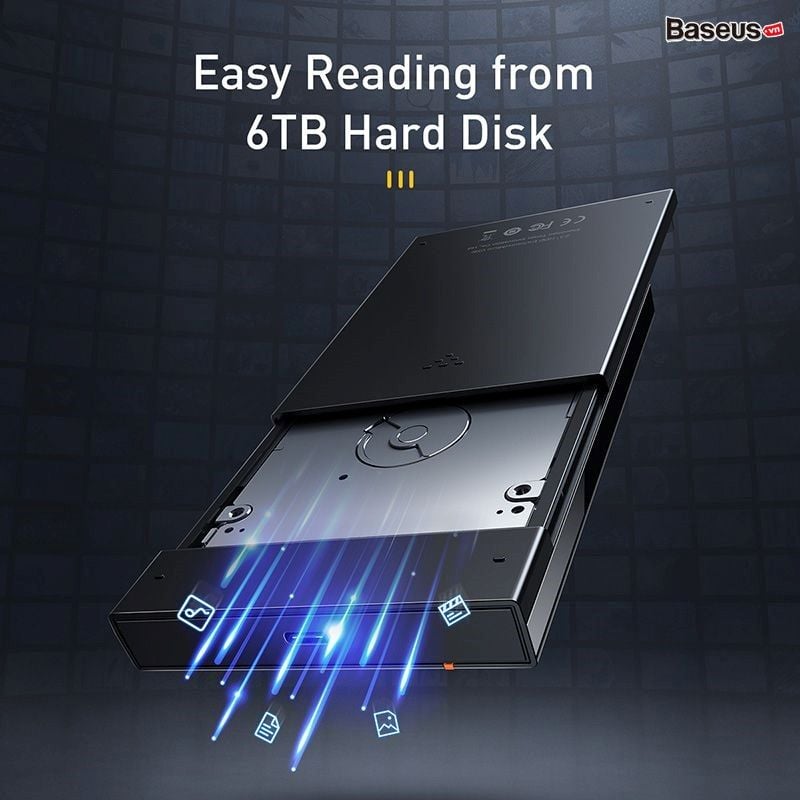 Thiết bị chuyển đổi ổ cứng gắn trong thành ổ cứng di động Baseus Full Speed Series 2.5'' HDD/SSD Box (Max 6TB, 10 Gbps)