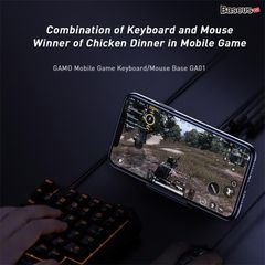 Bộ sản phẩm hỗ trợ chơi Game Baseus GAMO Mobile Game Suit (Combo Chuột + Bàn phím cơ + Adaptor cho Game thủ PUBG/Liên Quân/Call of Duty)