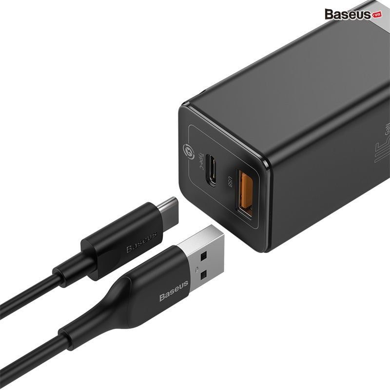 Bộ cốc sạc nhanh đa năng siêu nhỏ gọn Baseus GaN2 Mini Quick Charger C+U 45W (PD/QC3.0/BPS/SCP/FCP/AFC Multi Quick Charge Technology Support)