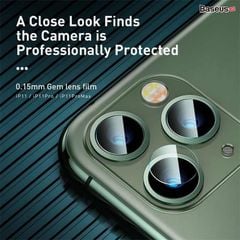 Kính cường lực 5 lớp chống trầy Camera cho iPhone 11 Series Baseus Gem lens ( 0.15mm,  3H Scratch Proof Camera Lens Protector for iP 11/Pro/ Pro Max))